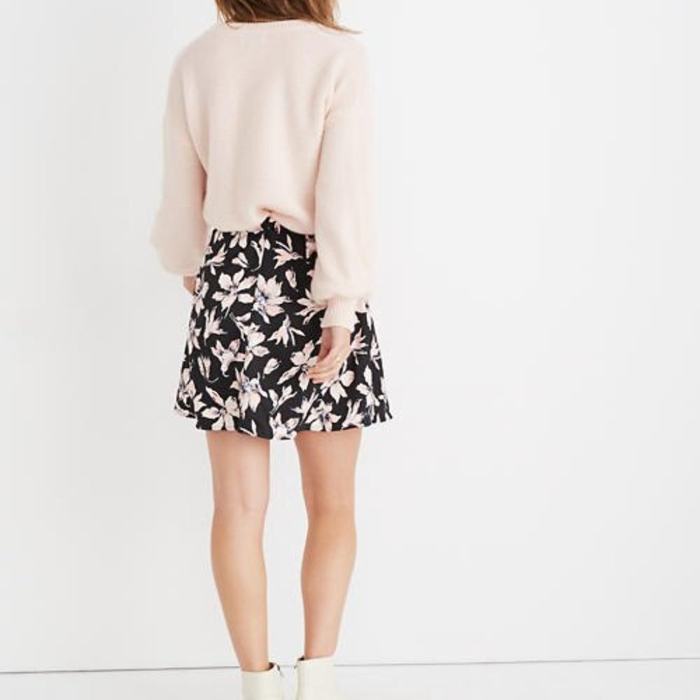 Madewell Satin Mini Skirt Winter Orchid K5988